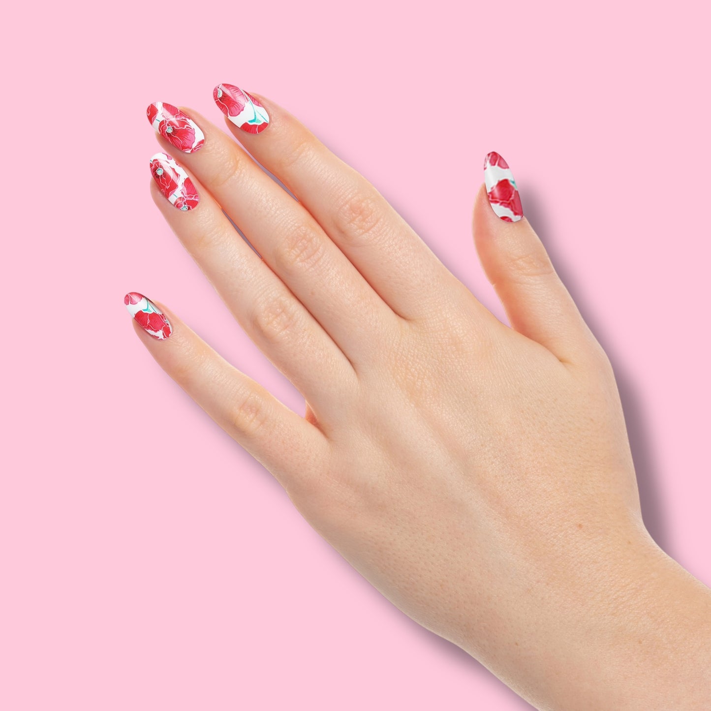Stickers Gel UV Omia Nails™ Red Flowers