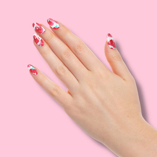 Stickers Gel UV Omia Nails™ Red Flowers